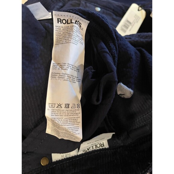 Rolla's women Eastcoast Flare Corduroy Pants Jeans size 26 US (8 AUS) Navy 26x32 - Picture 11 of 11